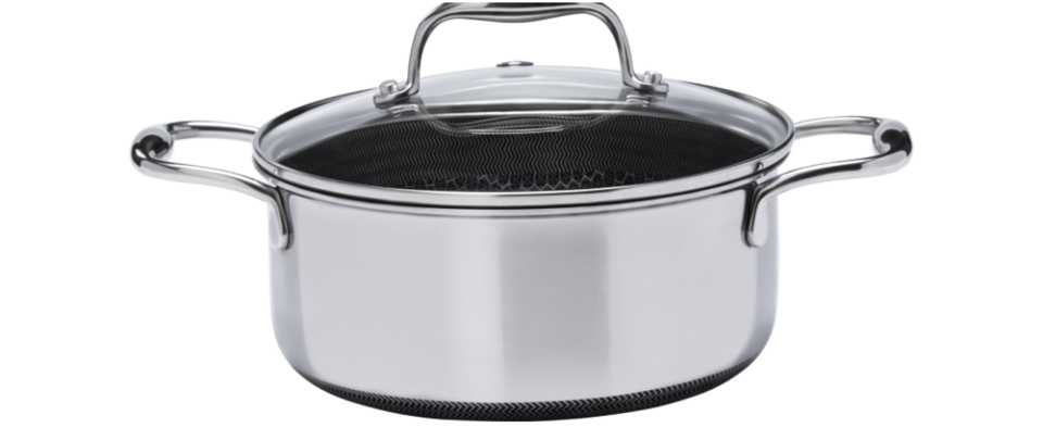 PANELA WOK EM AÇO INOX 34CM 5L HIVE